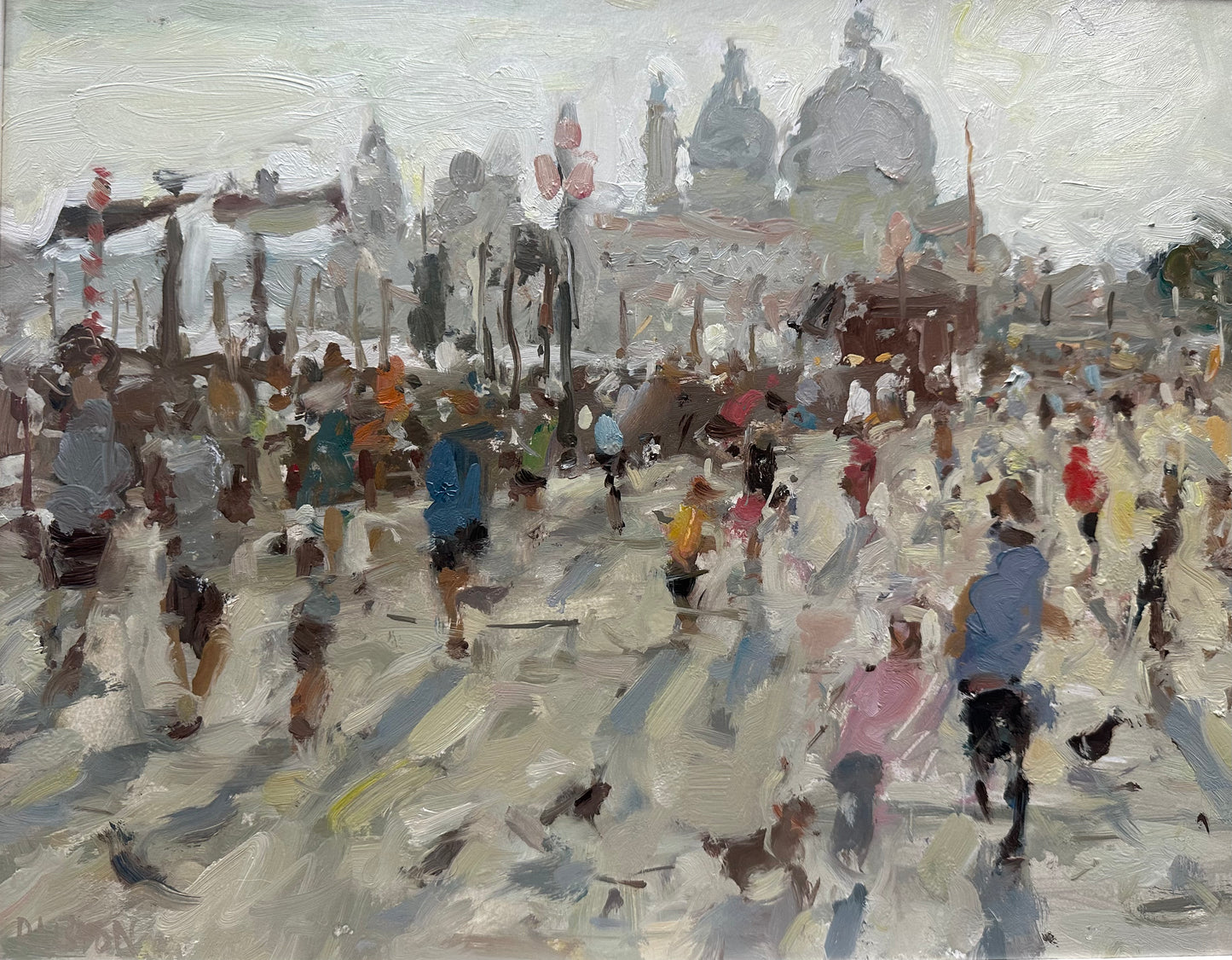 Santa della Maria salute modern oil painting by Northern boy artist Adam Ralston